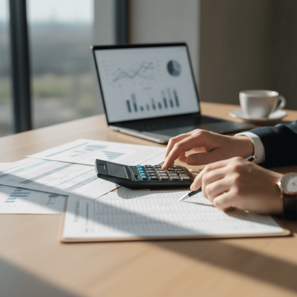 Government funds recovery specialist reviewing client documents